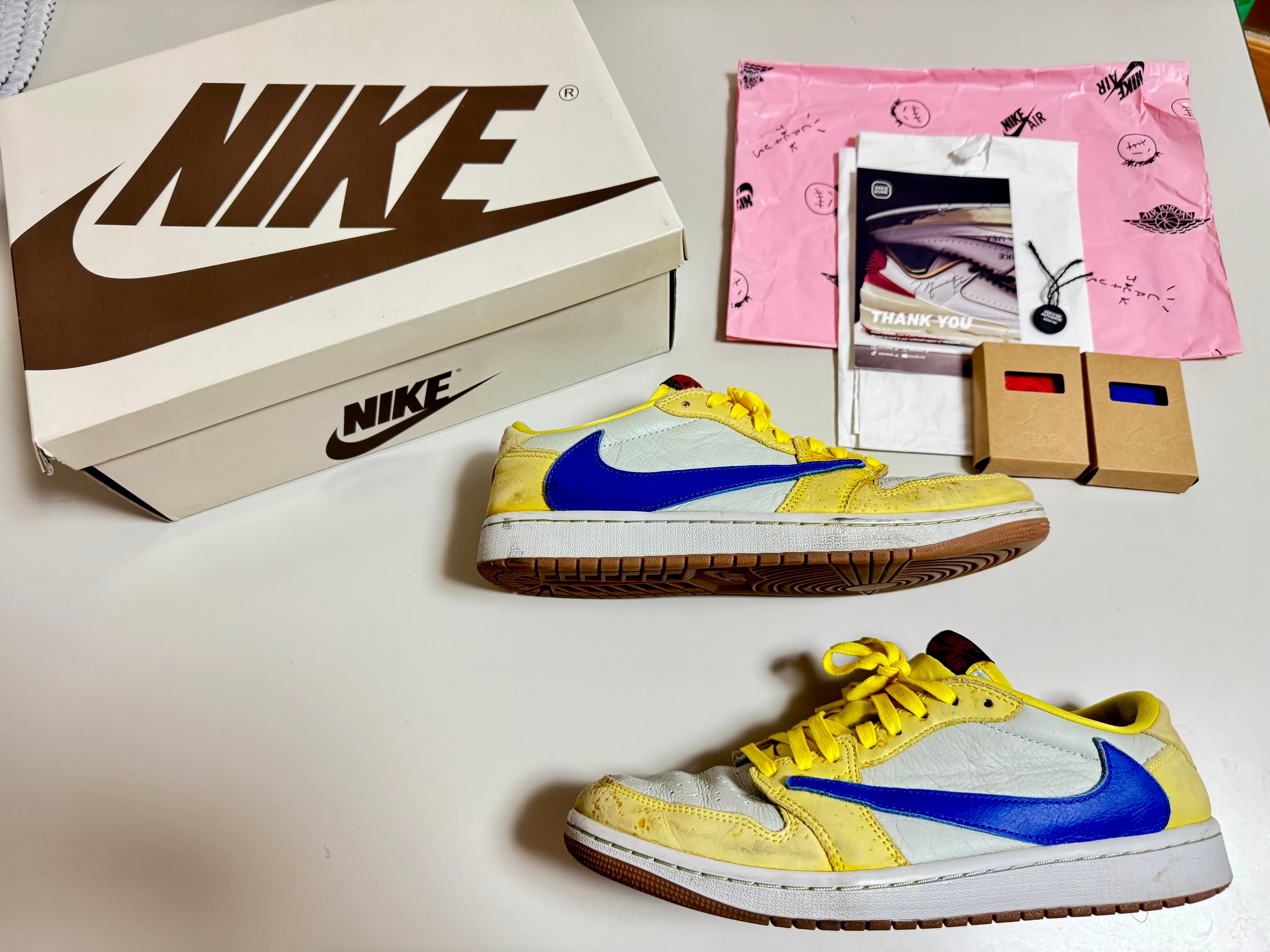 Travis Scott × Nike Women's Air Jordan 1 Retro Low OG "Canary"
