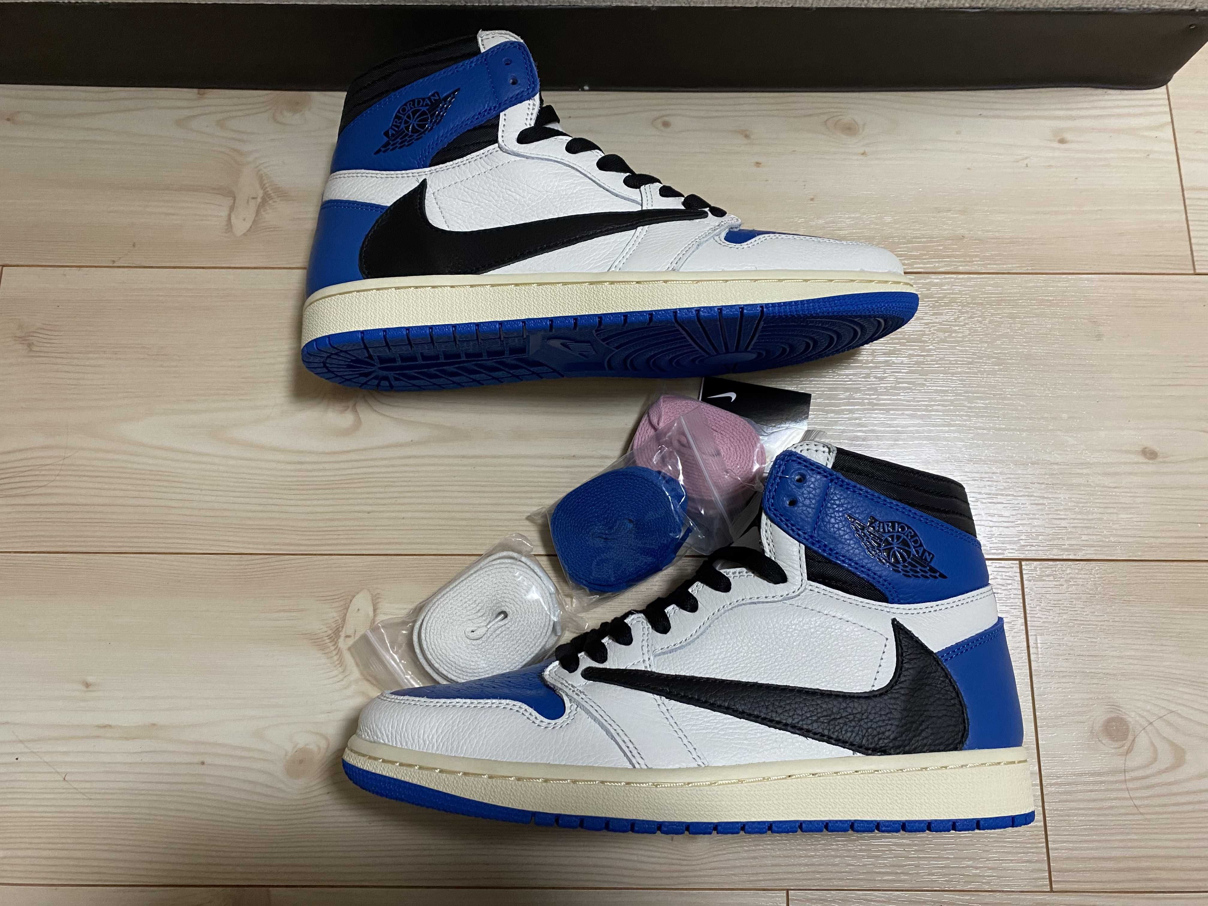 Travis Scott × fragment design × Nike Air Jordan 1 Retro High OG SP "Military Blue"