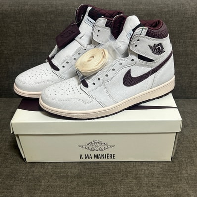 A Ma Maniere × Nike Air Jordan 1 Retro High OG "Sail and Burgundy"