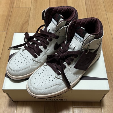 A Ma Maniere × Nike Air Jordan 1 Retro High OG "Sail and Burgundy"