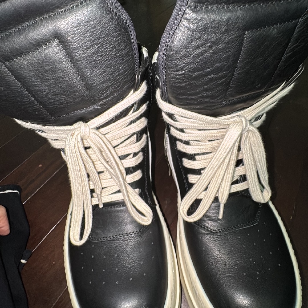 Rick Owens Mega Bumper Geobasket "Black/Milk"