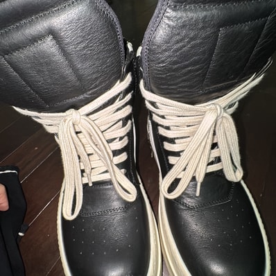 Rick Owens Mega Bumper Geobasket "Black/Milk"