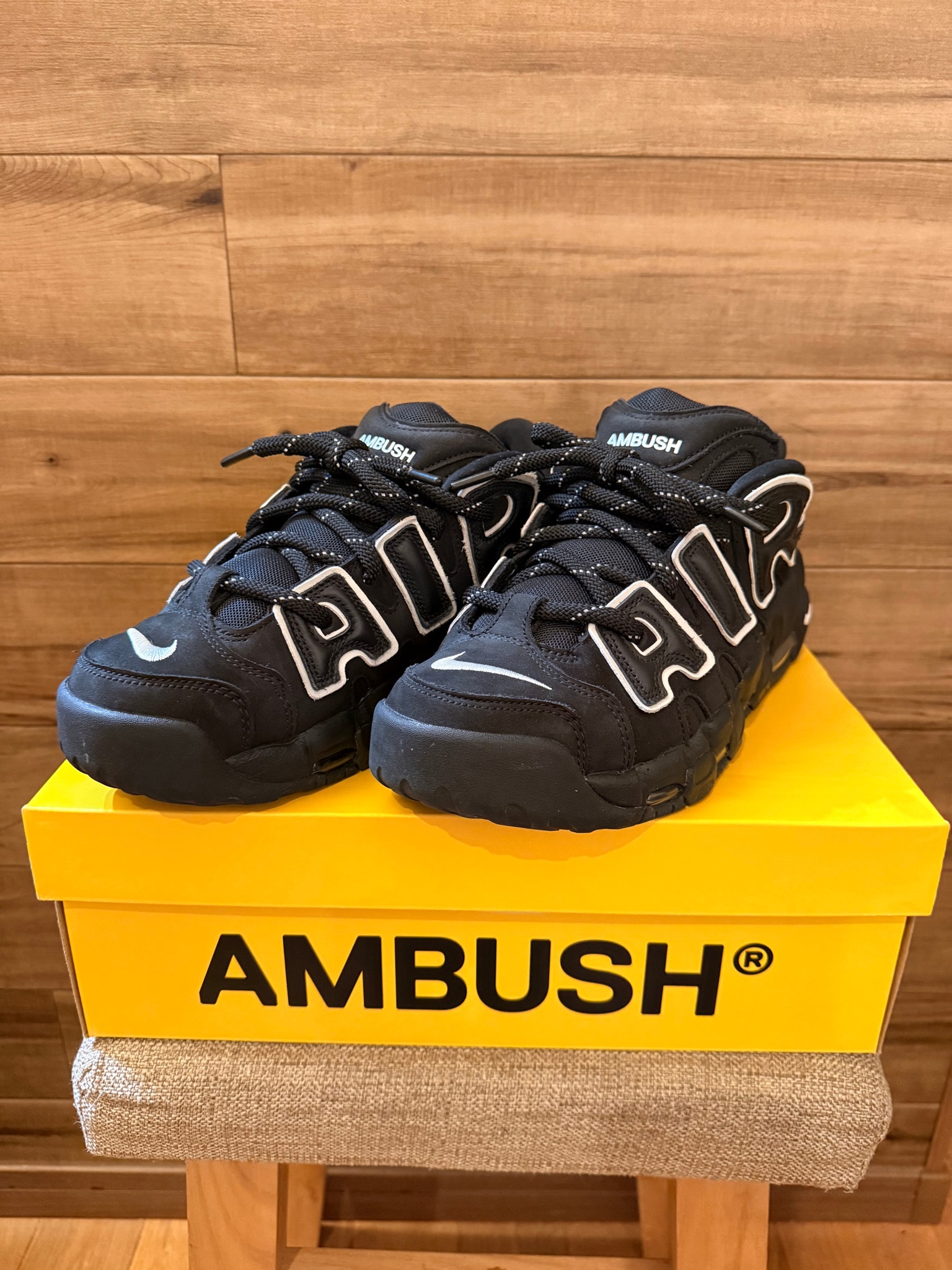AMBUSH × Nike Air More Uptempo Low "Black and White"