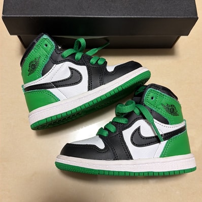 Nike TD Jordan 1 Retro High OG "Celtics/Black and Lucky Green" (2023)