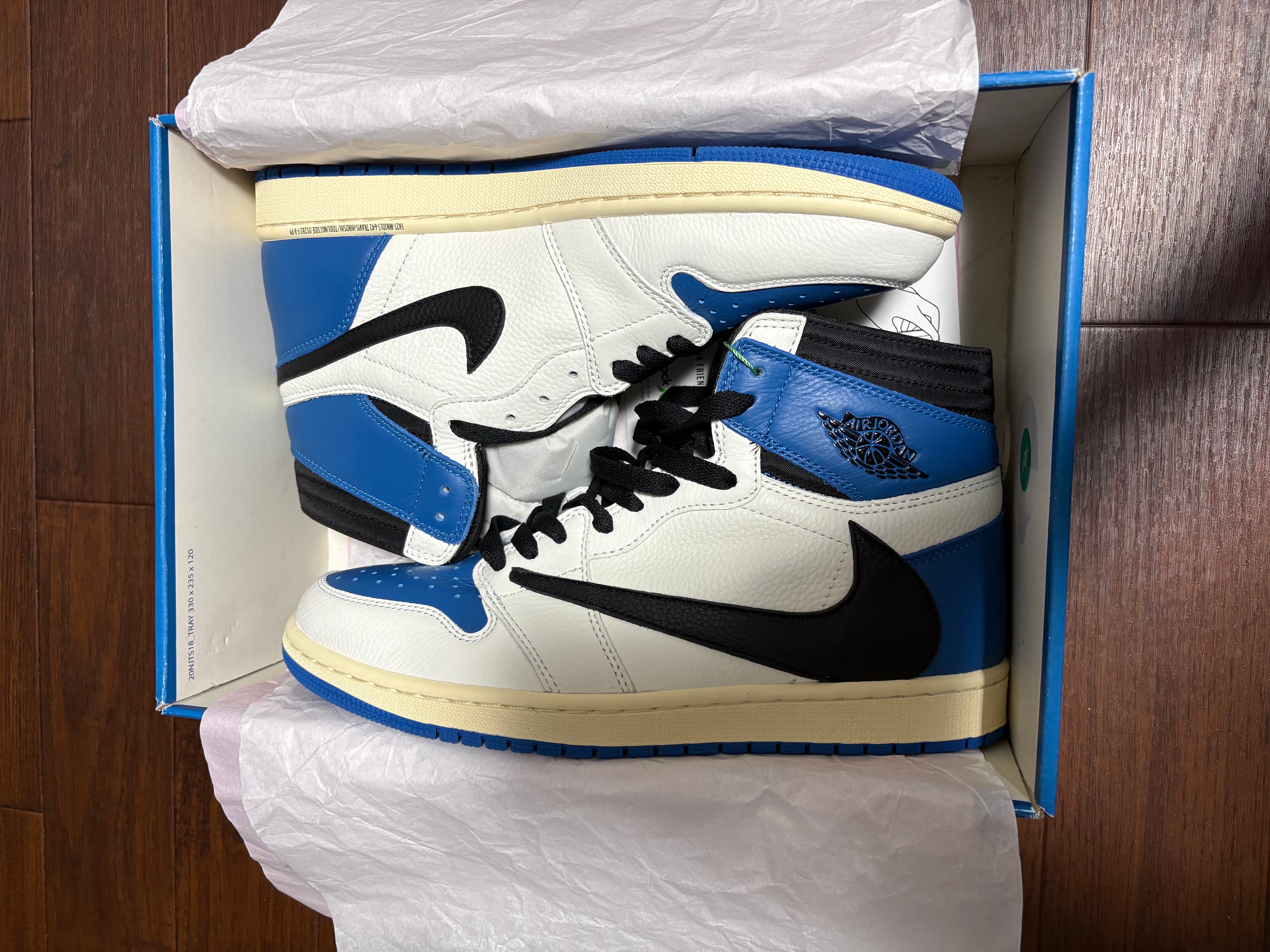 Travis Scott × fragment design × Nike Air Jordan 1 Retro High OG SP "Military Blue"