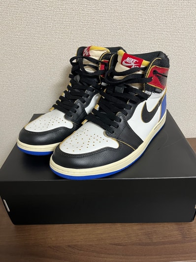 fragment design × UNION × Nike Air Jordan 1 High OG "Black/Varsity Red"
