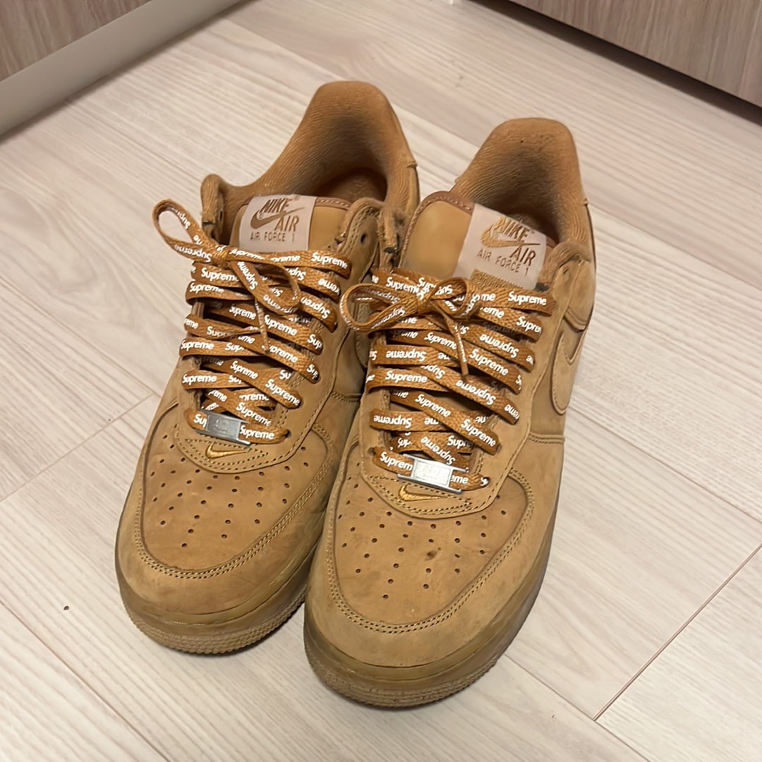 Supreme × Nike Air Force 1 Low "Flax/Wheat"