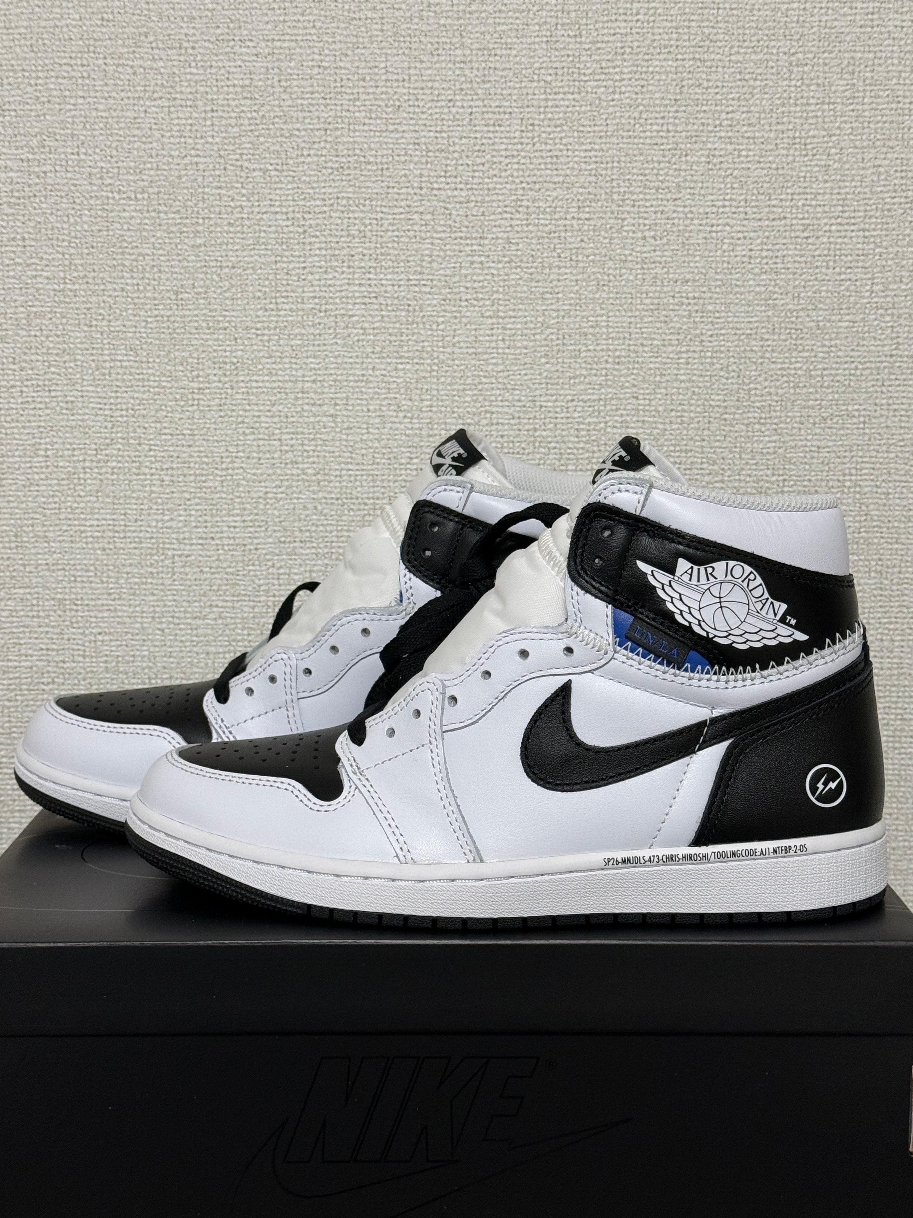fragment design × UNION × Nike Air Jordan 1 Retro High OG "Black/White"