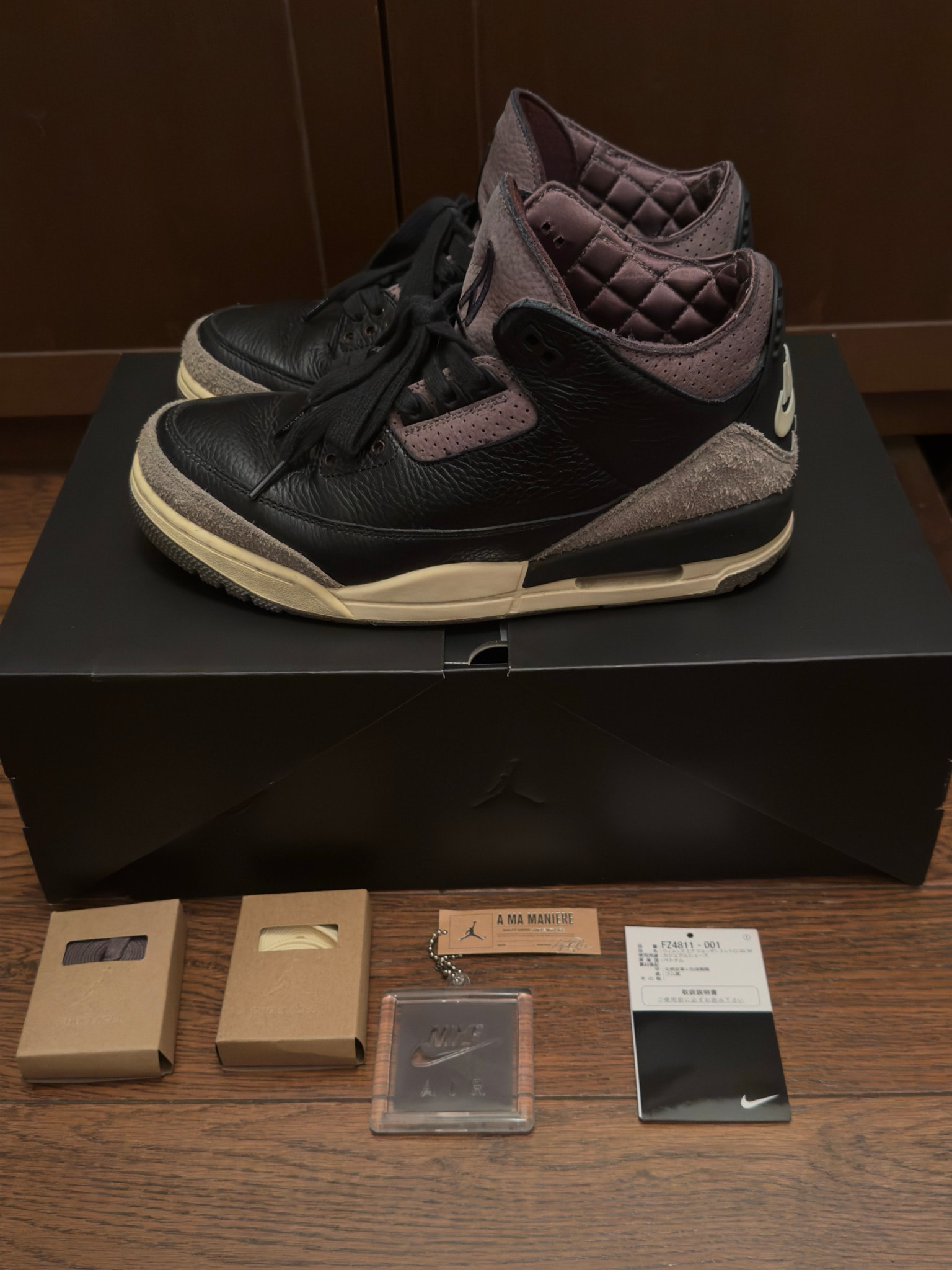 A Ma Maniere × Nike Women's Air Jordan 3 Retro OG SP "Black and Flat Pewter/WYWS"
