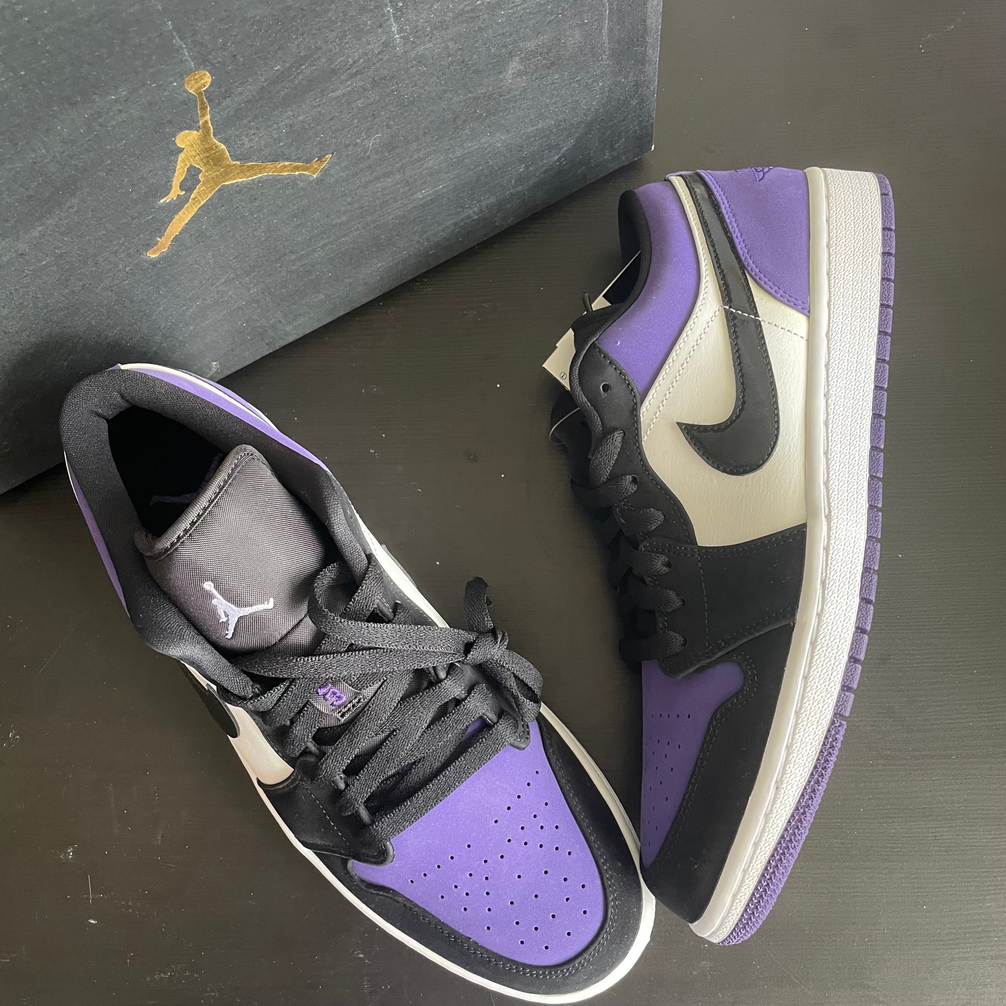 Nike Air Jordan 1 Retro Low "White/Black/Court Purple"