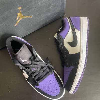 Nike Air Jordan 1 Retro Low "White/Black/Court Purple"