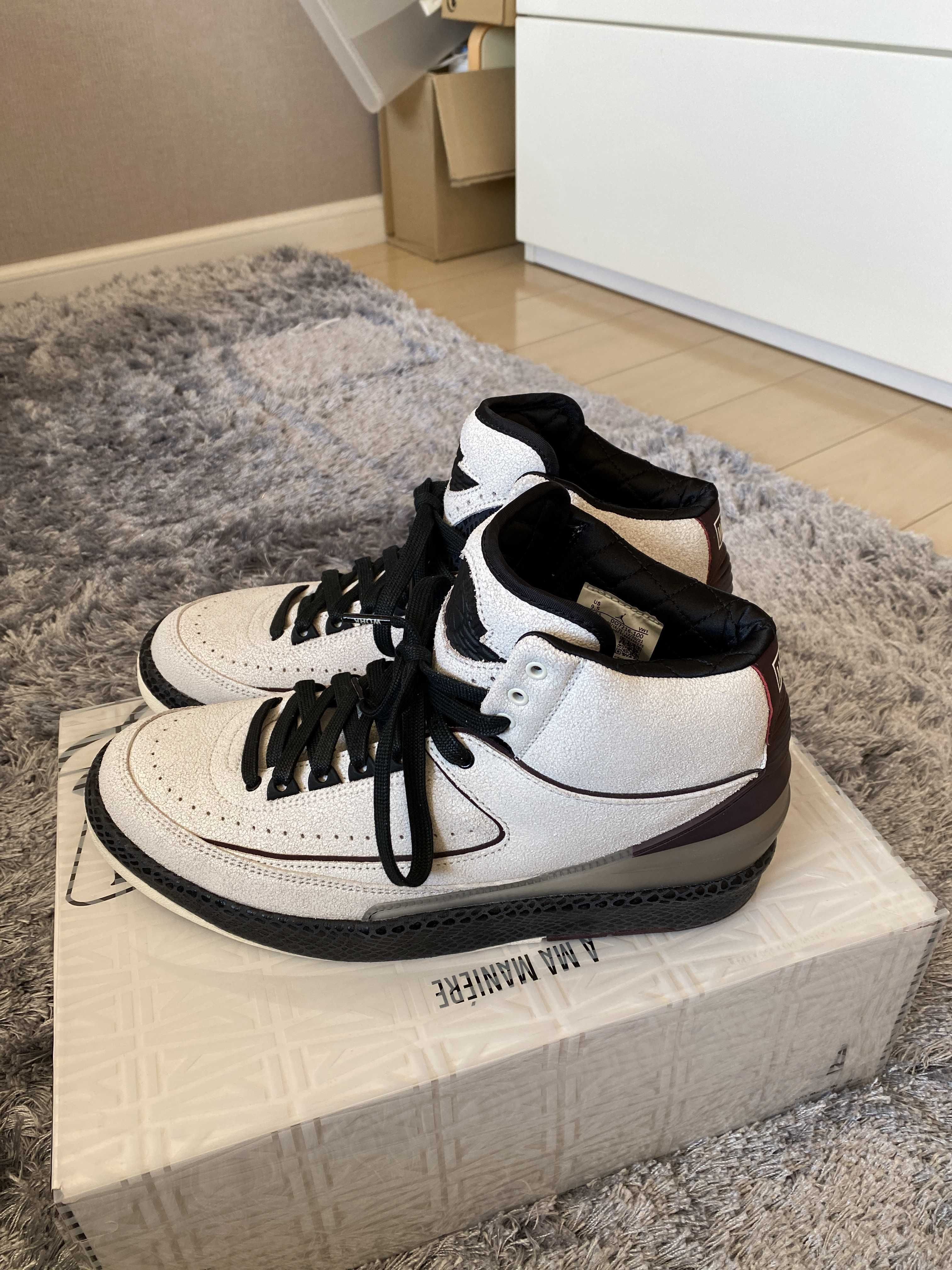 A Ma Maniere × Nike Air Jordan 2 "Airness/Sail and Burgundy"