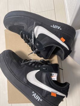 Off-White × Nike Air Force 1 Low 東京大放出セール オフホワイト × ナイキ エアフォース 23cm ブラック スニーカー