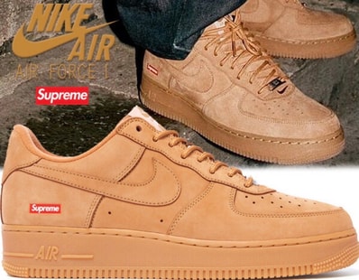 Supreme × Nike Air Force 1 Low "Flax/Wheat"