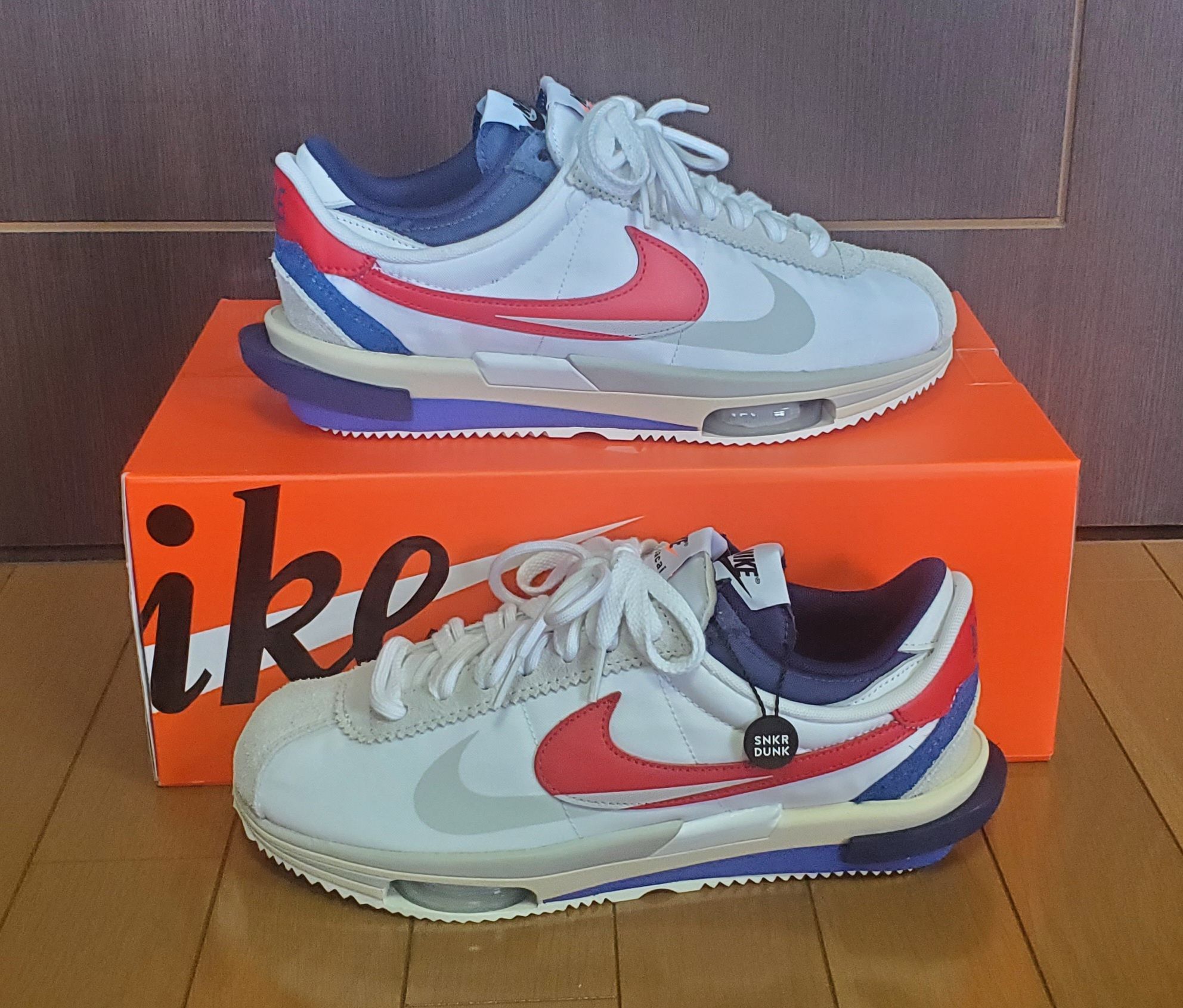 sacai × Nike Zoom Cortez "White and University Red"