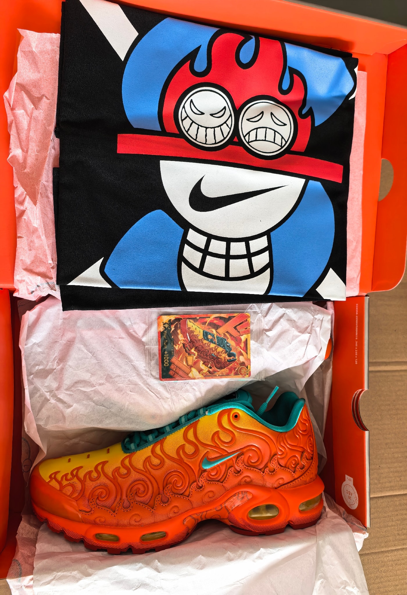 One Piece × Nike Air Max Plus "Devil Fruits/Mera Mera"
