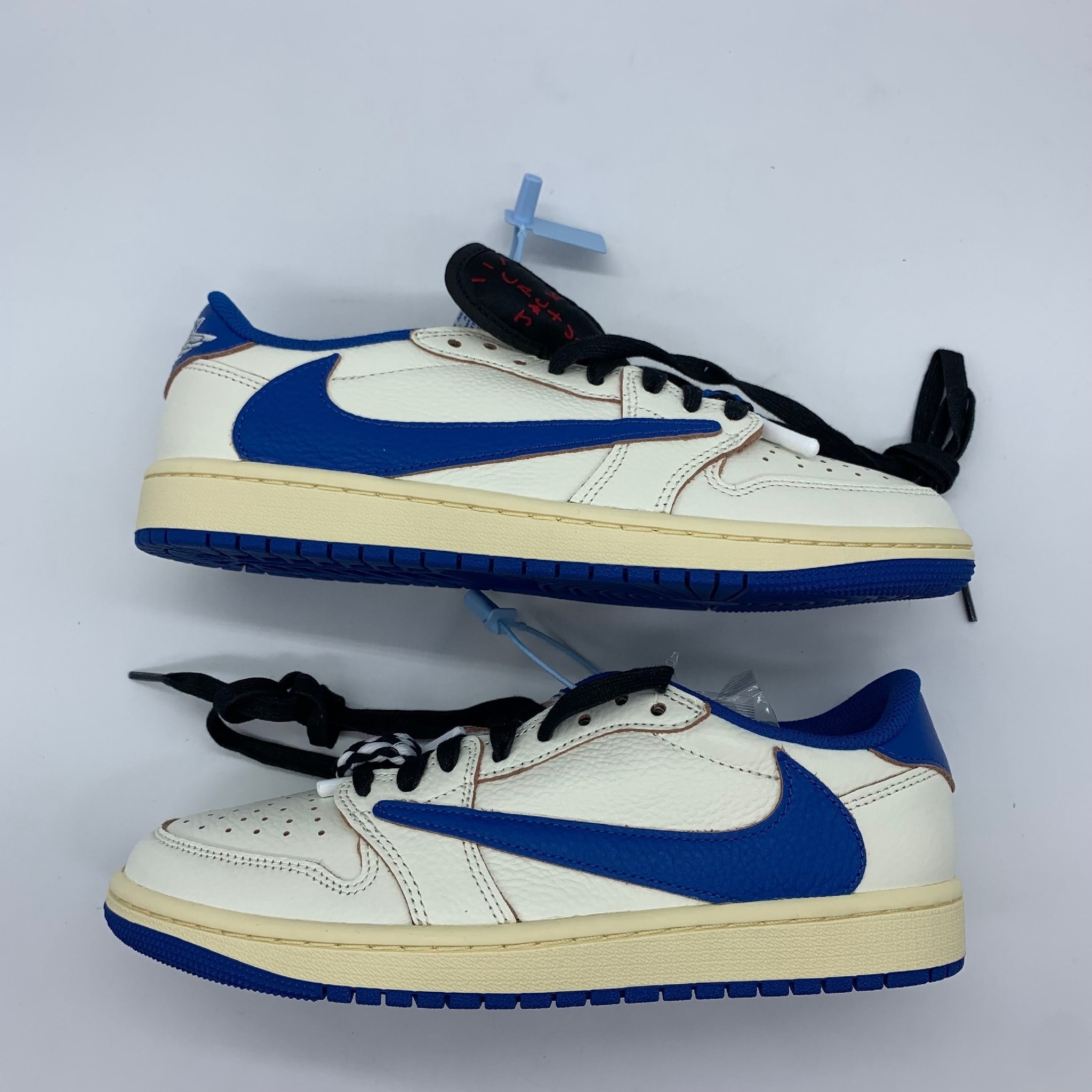 Travis Scott × fragment design × Nike Air Jordan 1 Low OG "Sail/Military Blue"