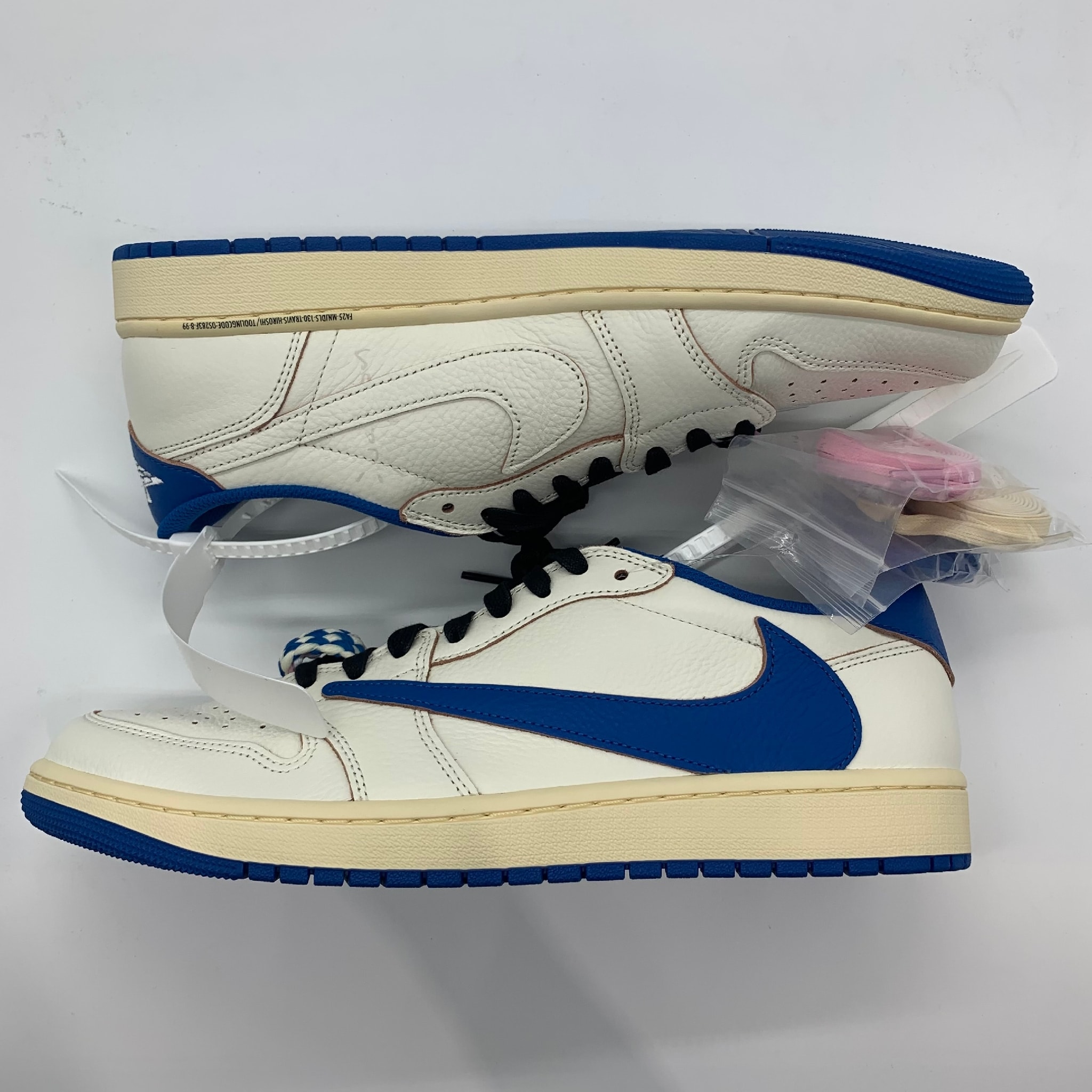 Travis Scott × fragment design × Nike Air Jordan 1 Low OG "Sail/Military Blue"