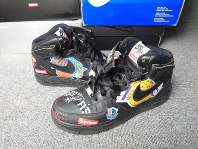 Supreme × NBA × Nike Air Force 1 Mid '07 "Black"