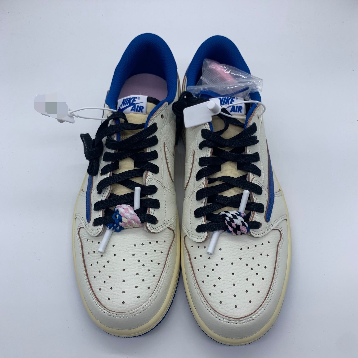 Travis Scott × fragment design × Nike Air Jordan 1 Low OG "Sail/Military Blue"