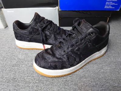 fragment design × CLOT × Nike Air Force 1 Low "Black"