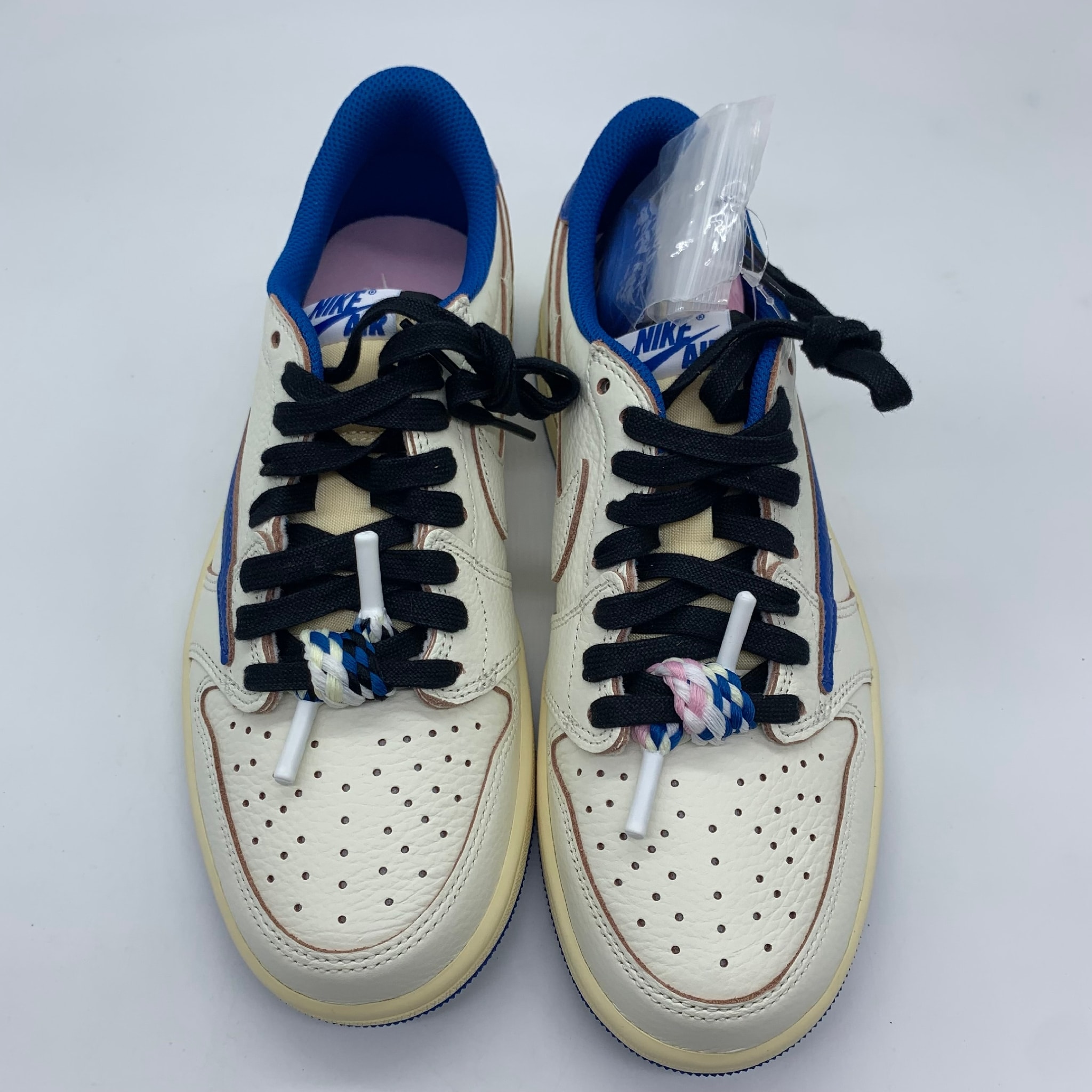 Travis Scott × fragment design × Nike Air Jordan 1 Low OG "Sail/Military Blue"