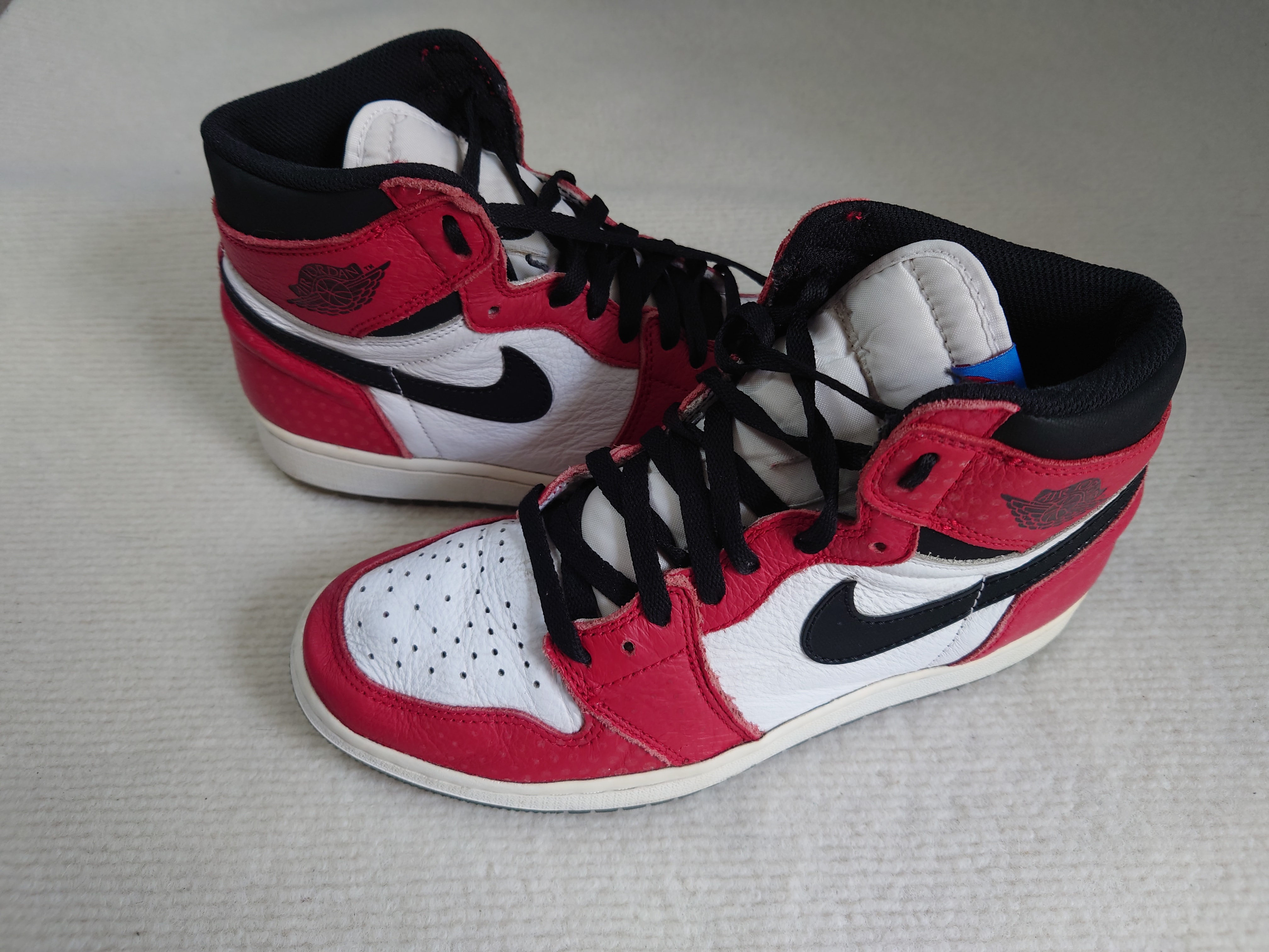 Spiderman × Nike Air Jordan 1 Origin Story "Gym Red/White/Photo Blue/Black"