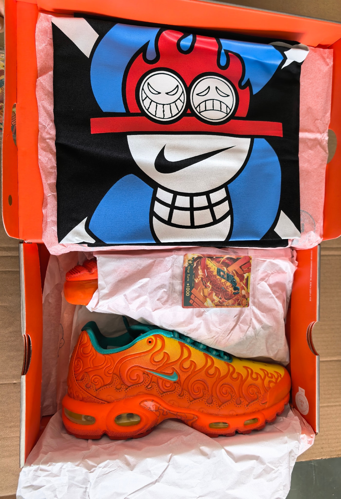 One Piece × Nike Air Max Plus "Devil Fruits/Mera Mera"