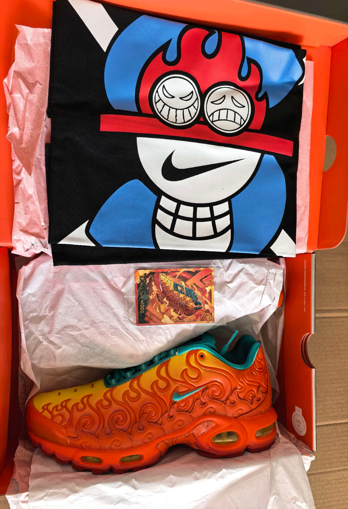 One Piece × Nike Air Max Plus "Devil Fruits/Mera Mera"
