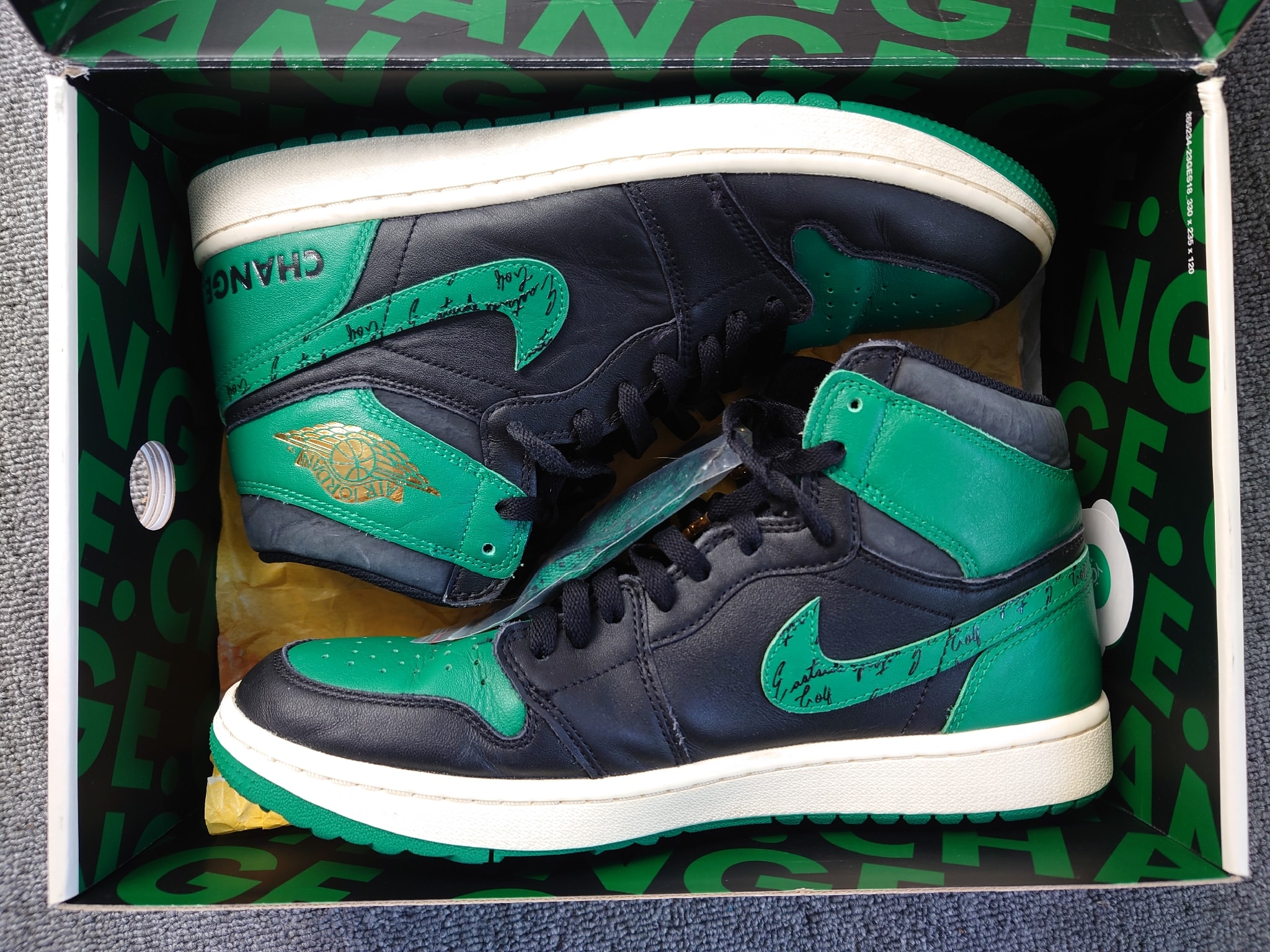Eastside Golf × Nike Air Jordan 1 High Golf "Black/Malachite/1961"