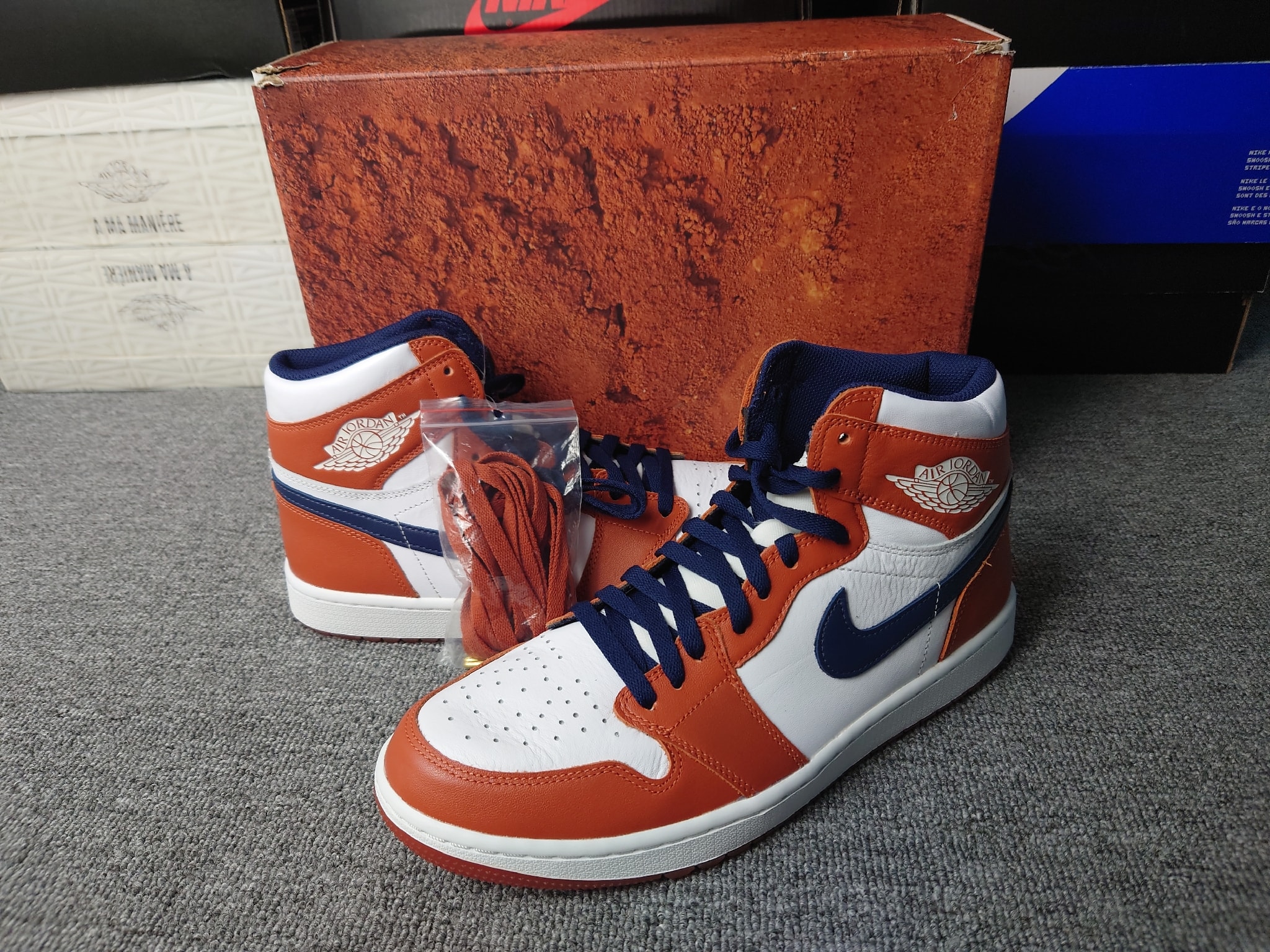 Eastside Golf × Nike Air Jordan 1 High Golf "Burnt Sunrise/Midnight Navy"