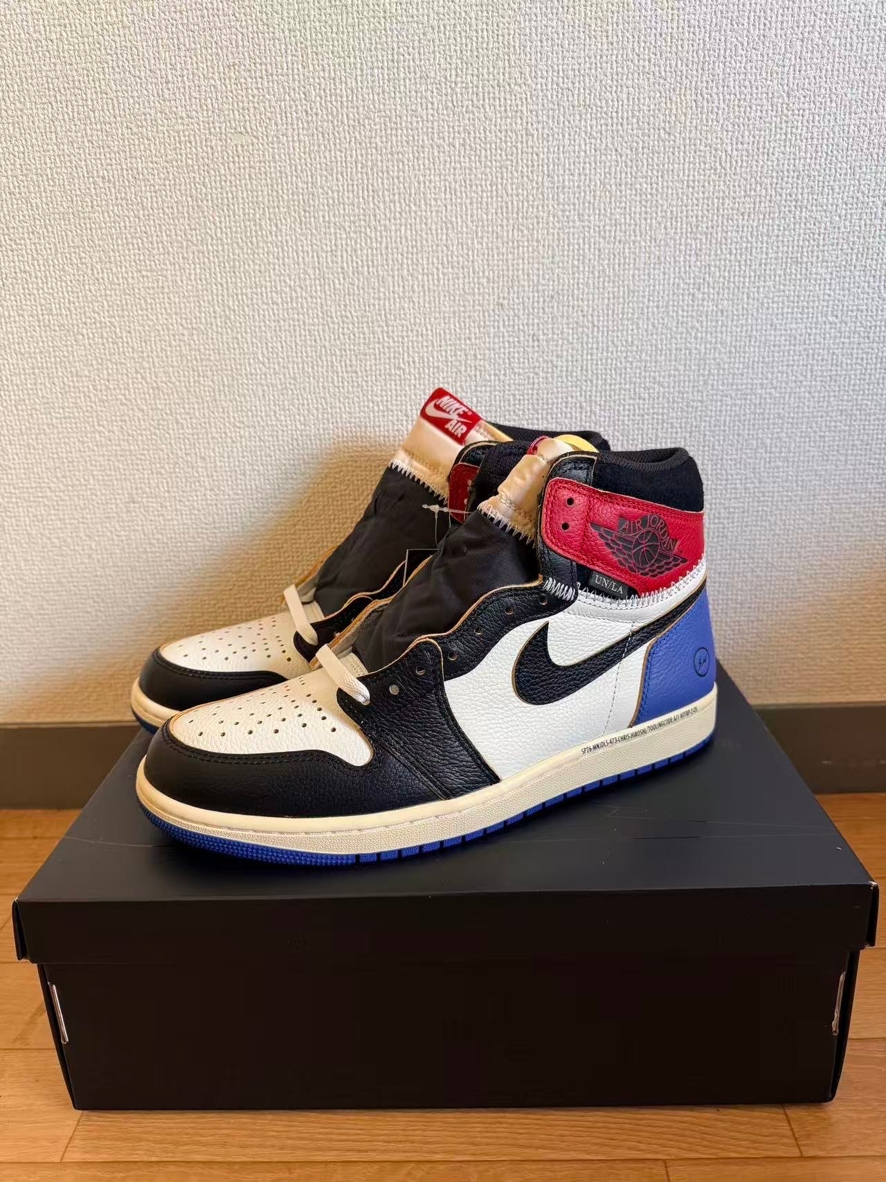 fragment design × UNION × Nike Air Jordan 1 High OG "Black/Varsity Red"