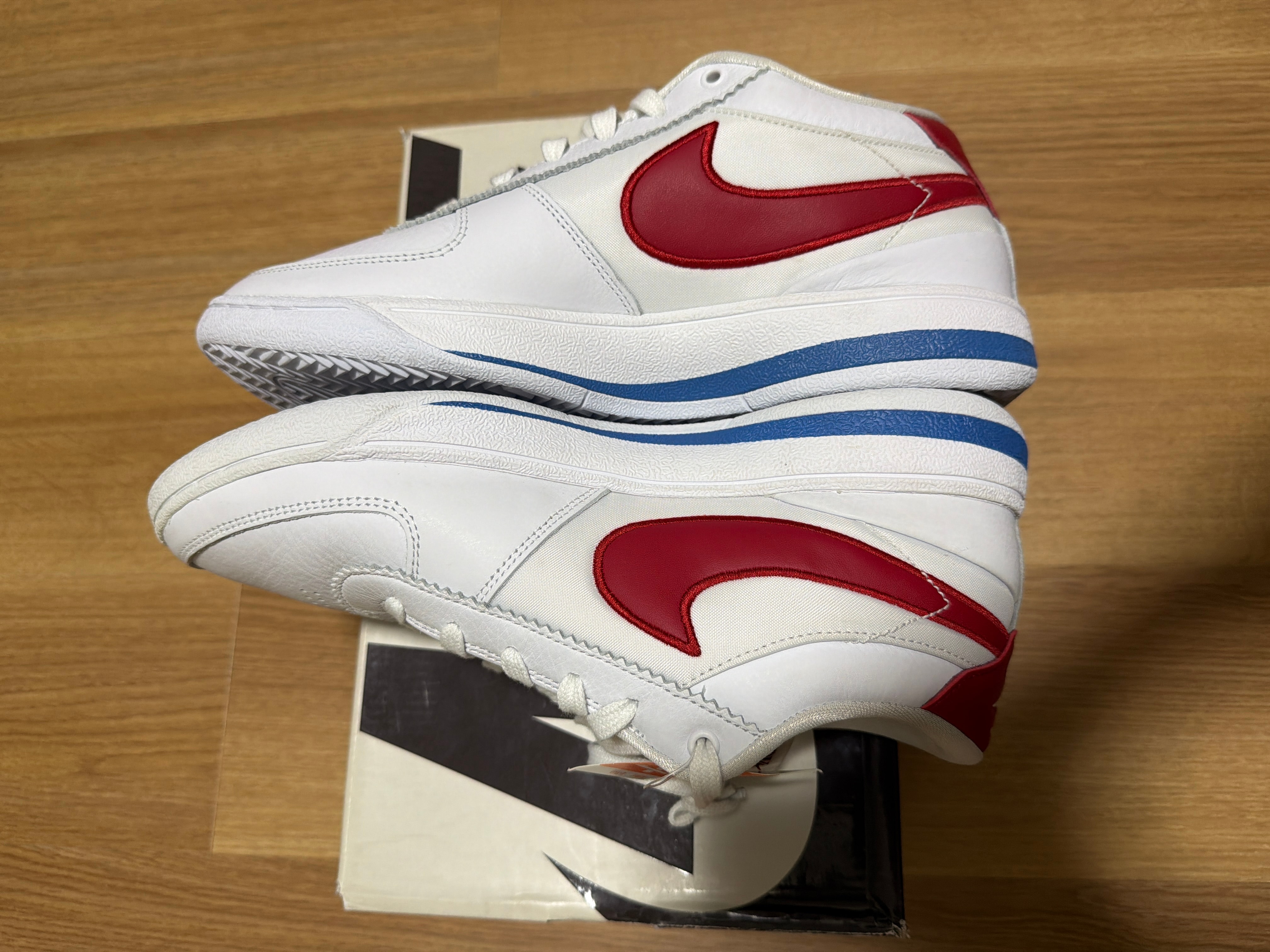 Nike Book 1 Cortez "Forrest Gump/White and Varsity Red" (FJ4250-105/FJ4249-105)