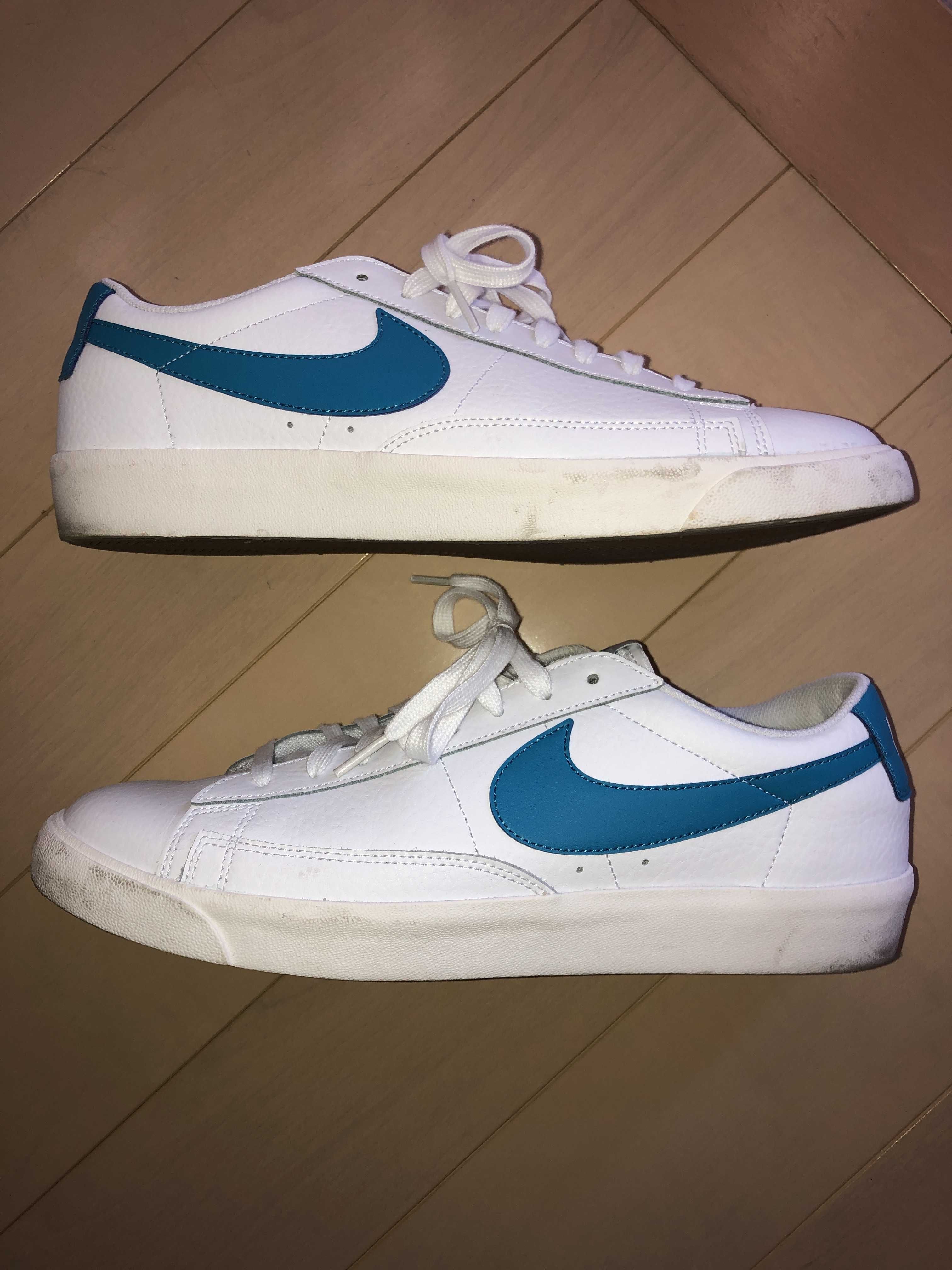 Nike Blazer Low Leather "White/Laser Blue/Sail"