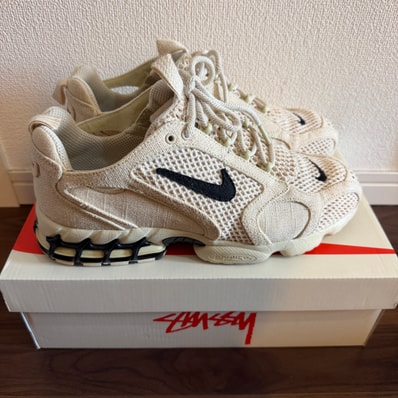 Stussy × Nike Air Zoom Spiridon CG 2 "Fossil/Black"
