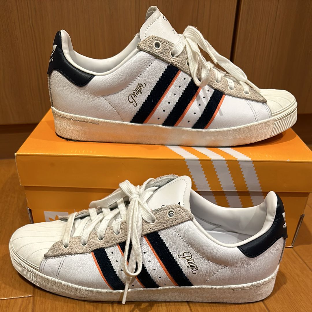 Alltimers × adidas Superstar Vulc "White/Navy/Orange"