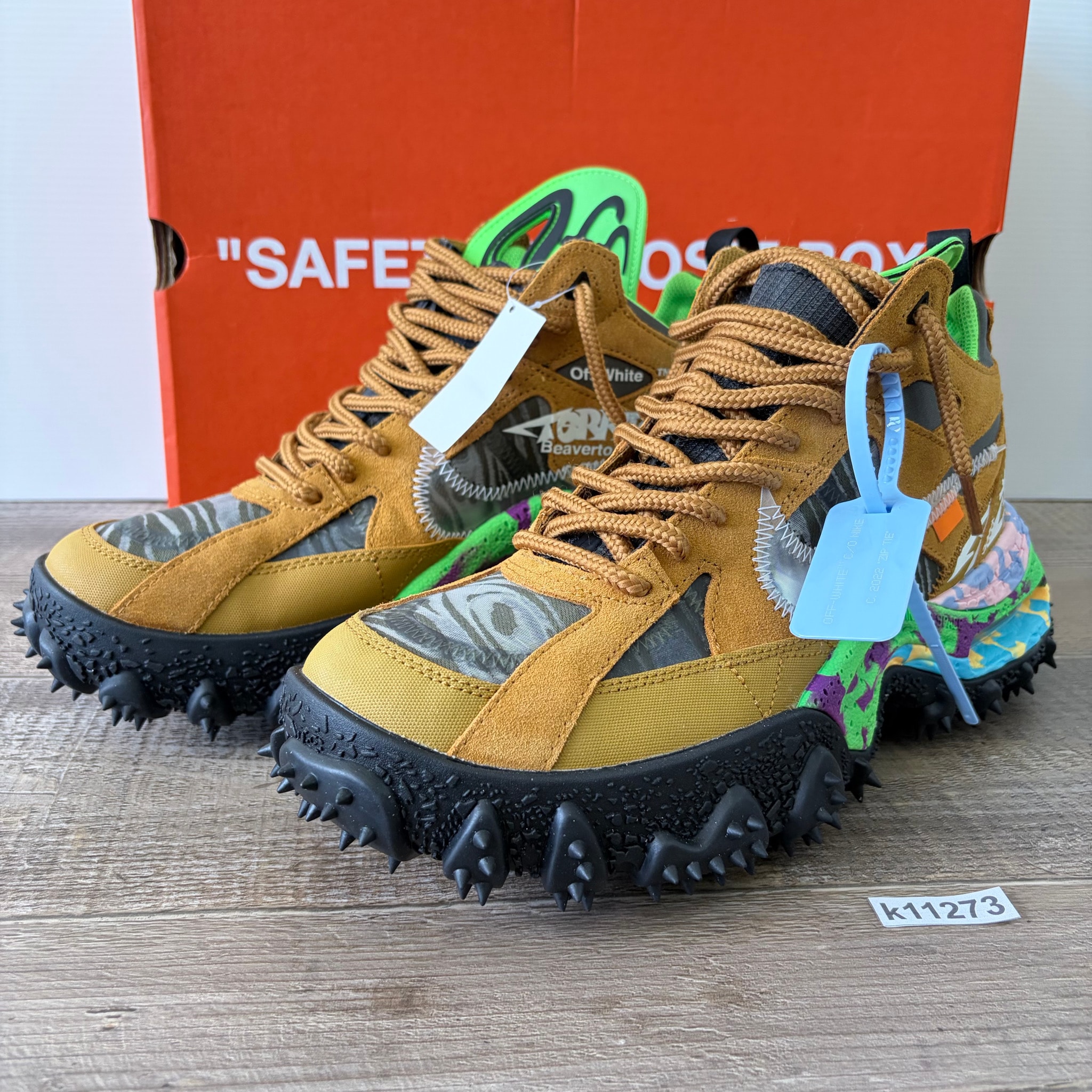 Off-White × Nike Air Terra Forma "Wheat and Green Strike"