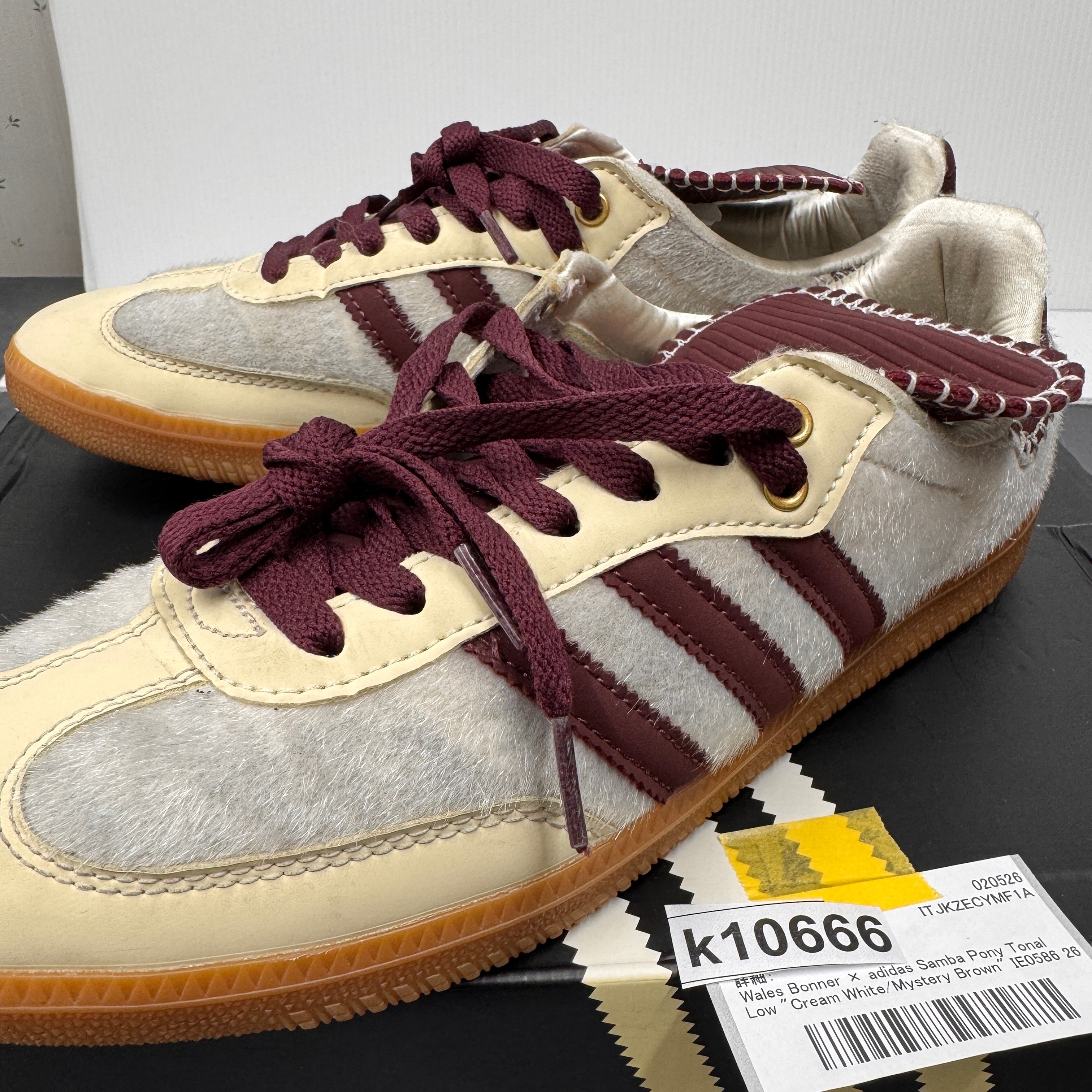 Wales Bonner × adidas Samba Pony Tonal Low "Cream White/Mystery Brown"