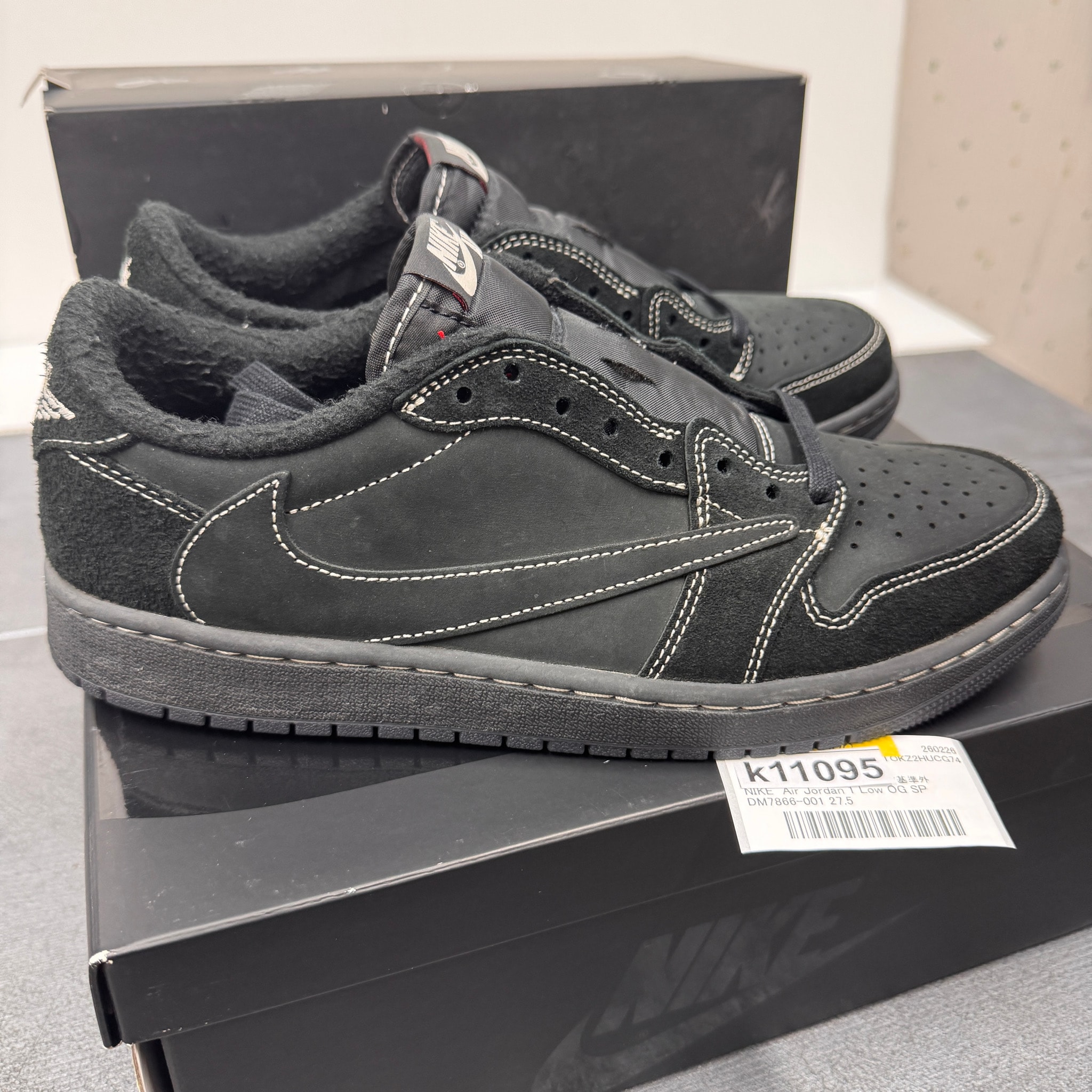 Travis Scott × Nike Air Jordan 1 Low OG SP "Black Phantom"