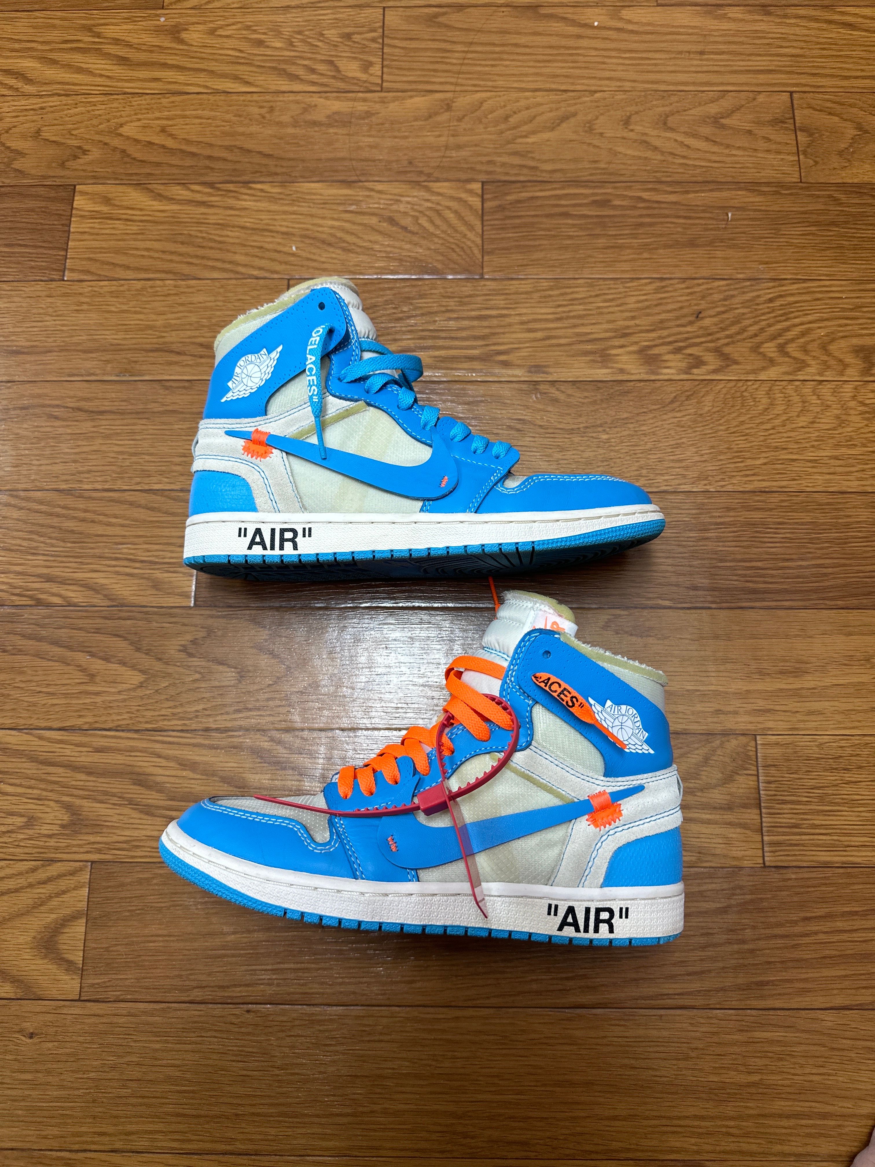 Off-White × Nike Air Jordan 1 High UNC "White/Dark Powder Blue"