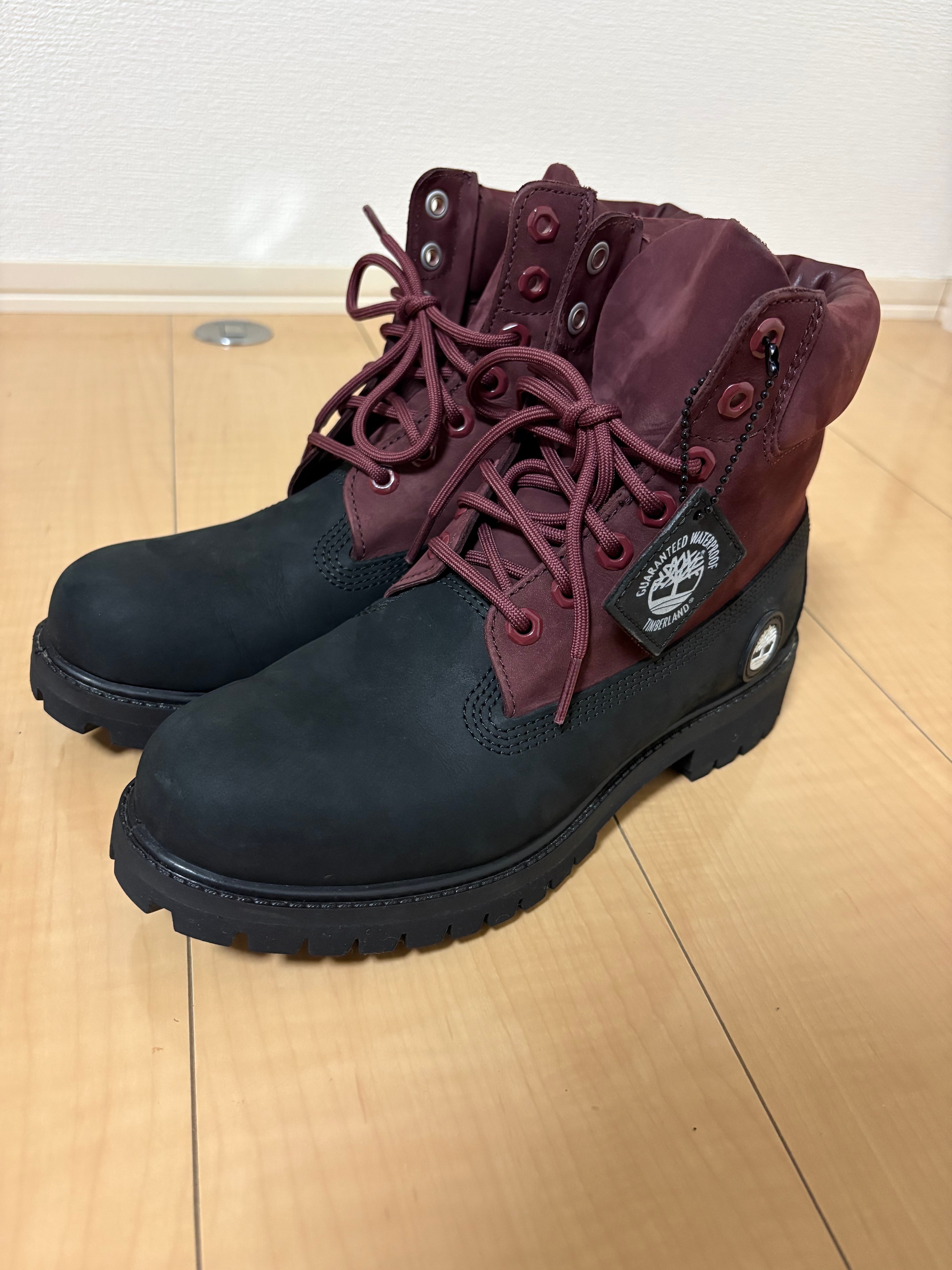 Timberland Premium 6inch Waterproof Boot "Black Nubuck/Burgundy"