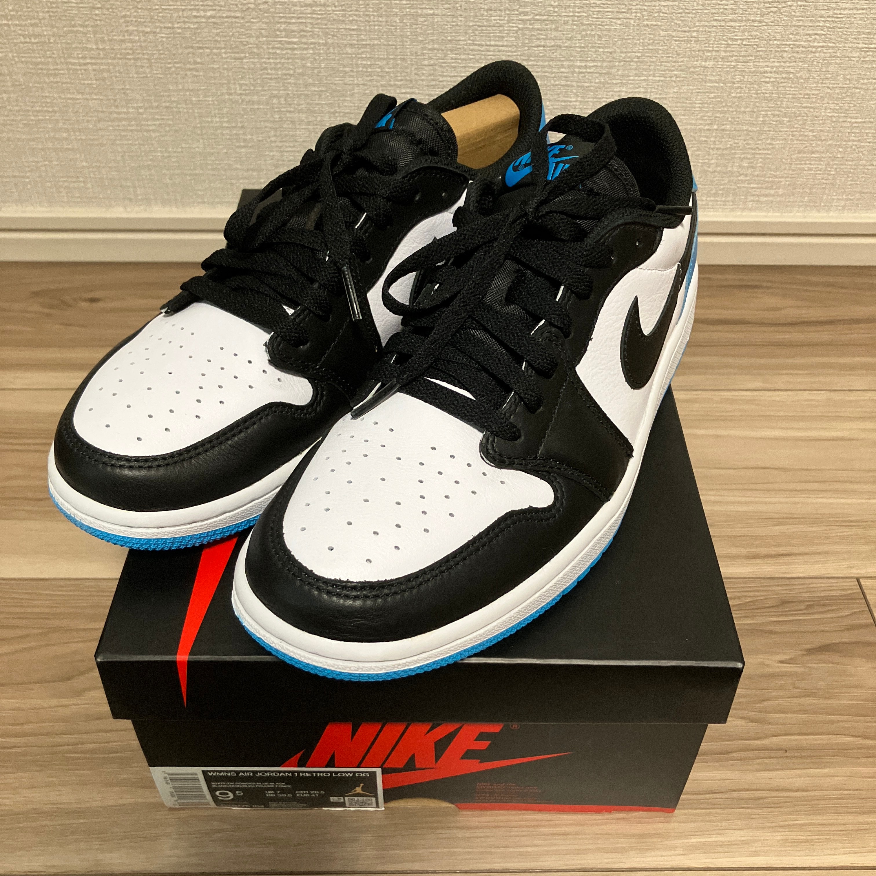Nike Women's Air Jordan 1 Low OG "Black and Dark Powder Blue/UNC"