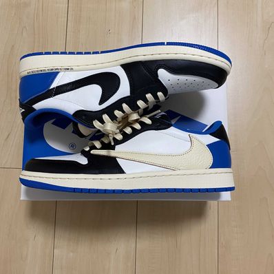 Travis Scott × fragment design × Nike Air Jordan 1 Low OG SP "Military Blue"