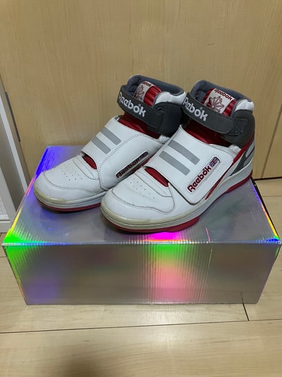 Reebok Alien Stomper Mid "Grey/Scarlet"