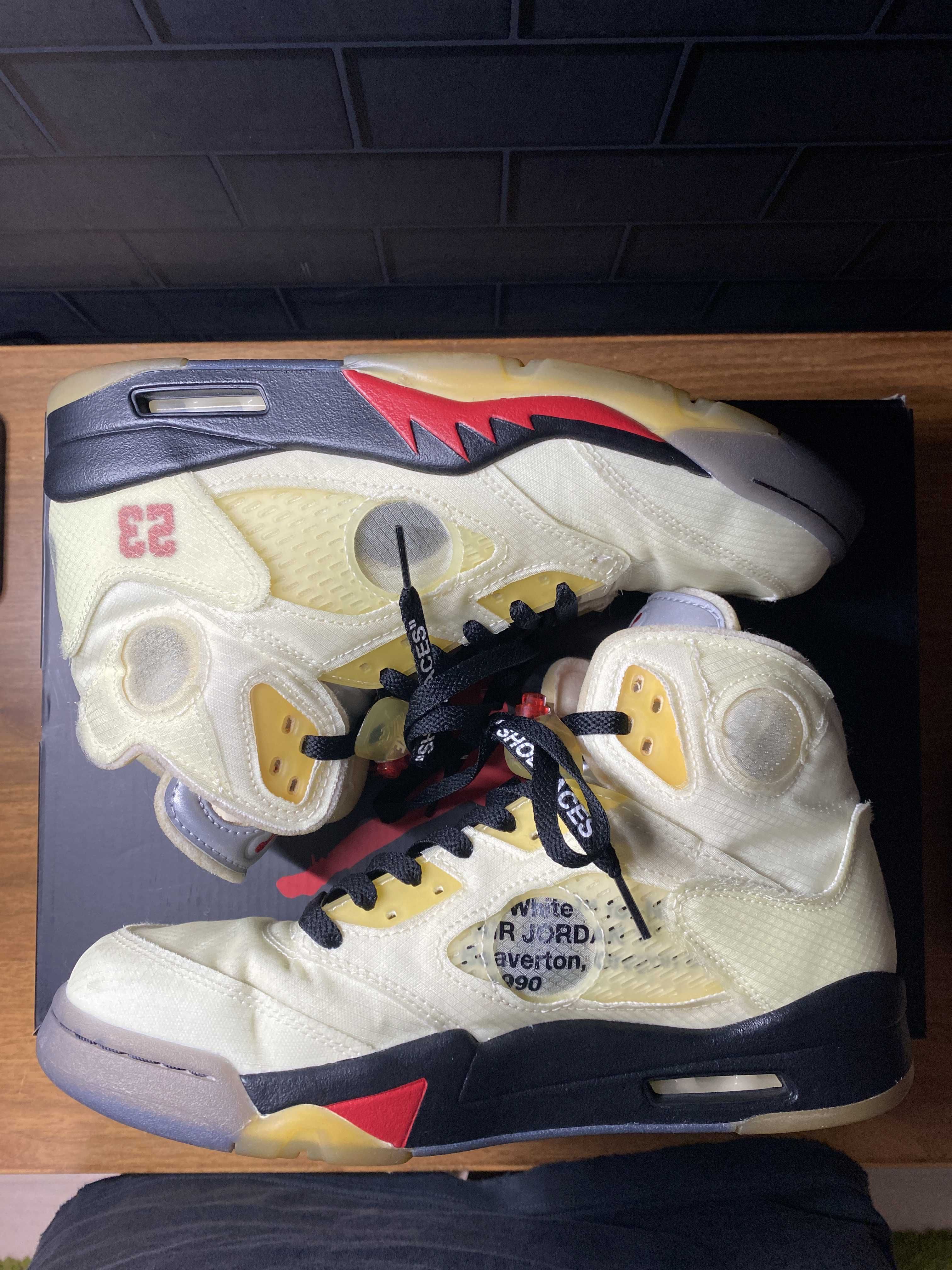 Off-White × Nike Air Jordan 5 "Sail"  