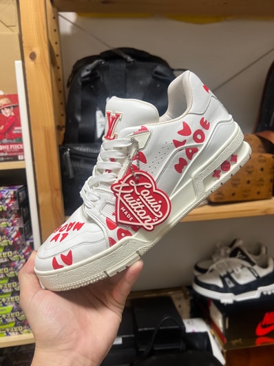 NIGO × Louis Vuitton Trainer Sneaker Plain Calf Leather Japan Only "Blanc"