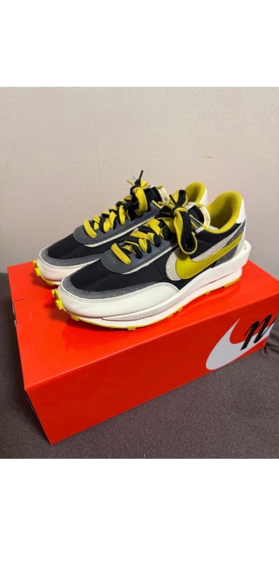 UNDERCOVER × sacai × Nike LD Waffle "Black/Sail-Dark Grey-Bright Citron"
