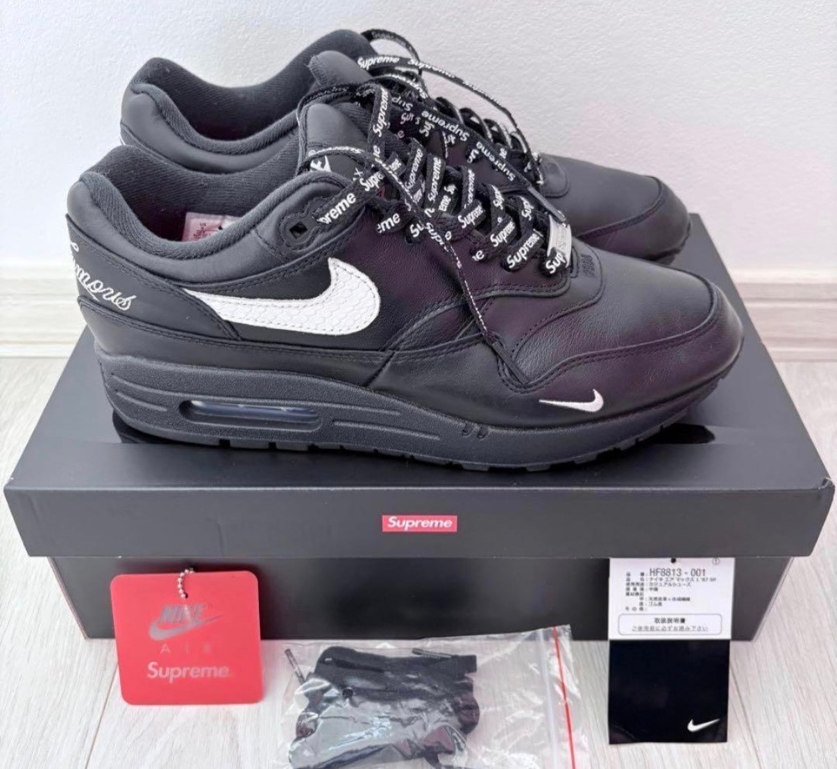 Supreme × Nike Air Max 1 '87 SP "Black" (25SS Week4)