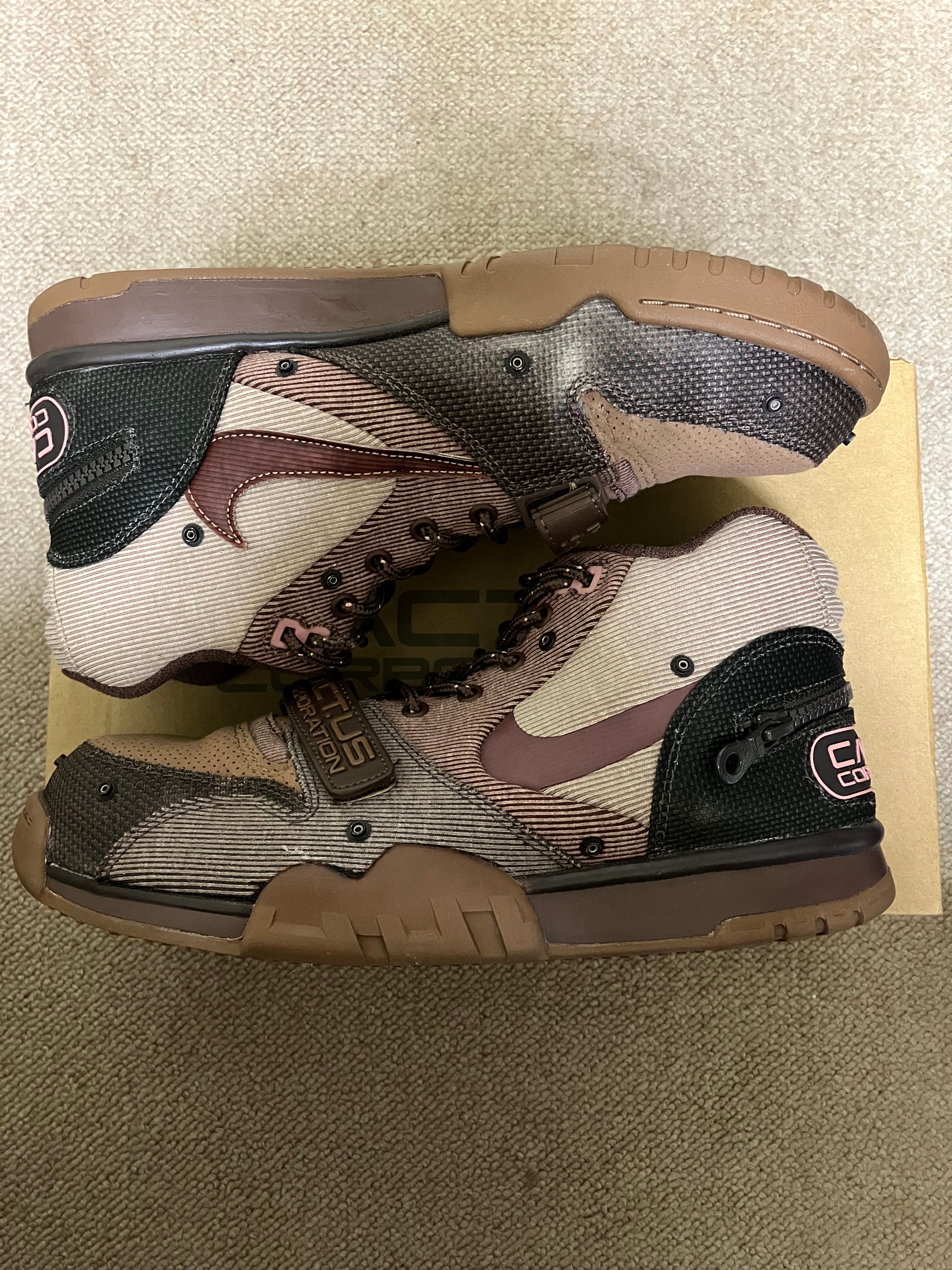 Travis Scott x Nike Air Trainer 1 SP "Archaeo Brown and Rust Pink"
