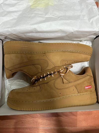 Supreme × Nike Air Force 1 Low "Flax/Wheat"
